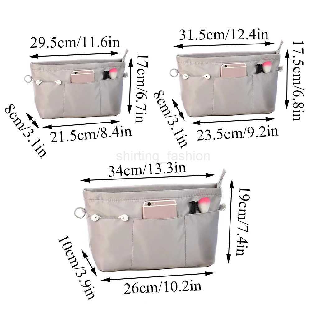Nylon Inner Bag Women Handbag Organizer Womens Tote Bag Large Capacity Organizer Insert Cosmetic Bag Waterproof Makeup BagCL240708