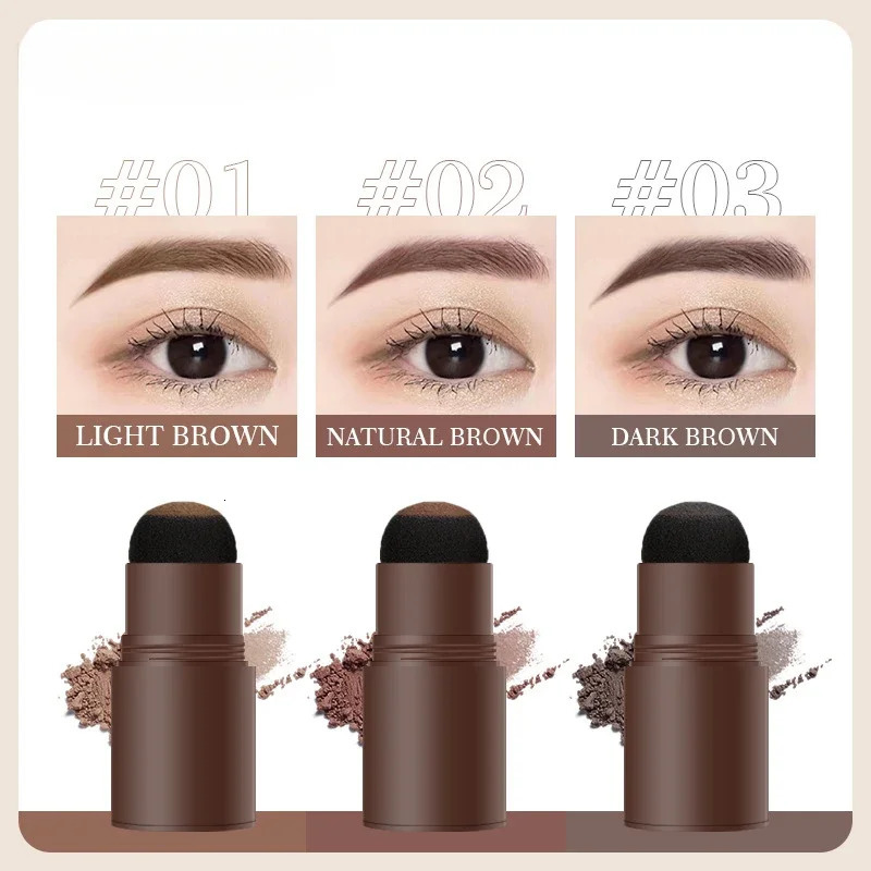 Eyebrow Enhancers Reusable Head Eyebrow Powder Stencil Makeup Shadow Stick One Step Shaping Long Lasting Decorate Hairline b240709