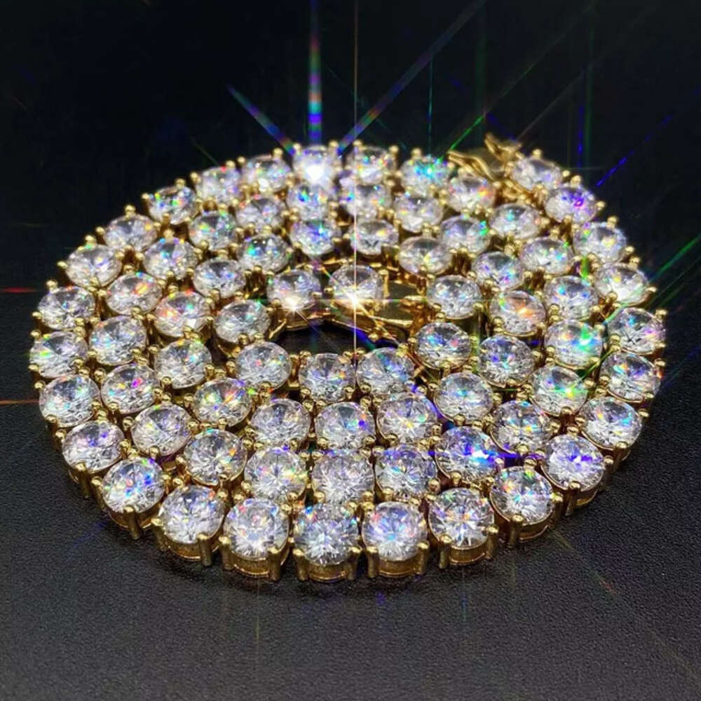 Full Size Pass Diamond Tester Iced Out Moissanite Diamond Hip Hop Jewelry Tennis Chain 925 Silver Tennis Necklace Bracelet