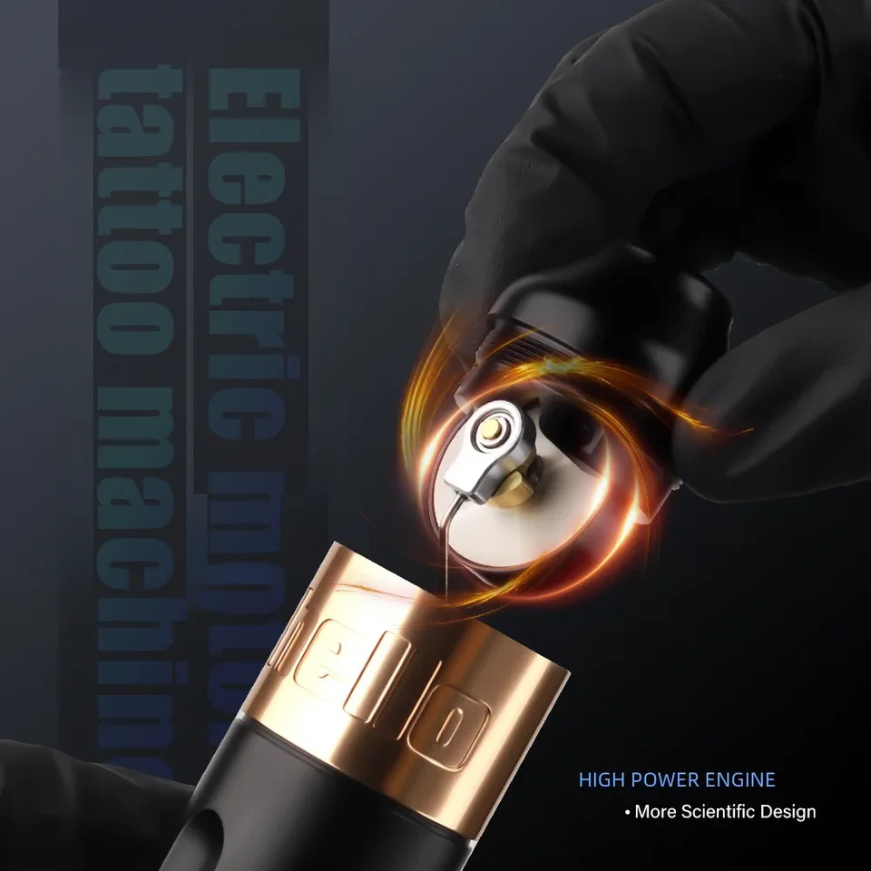 Ambition Tattoo Machine Rotary Pen Kit 2400mAh Wireless Kuark Power Supply anent Makeup Eyebrow Lip Tattoo Beginner Artister 240708