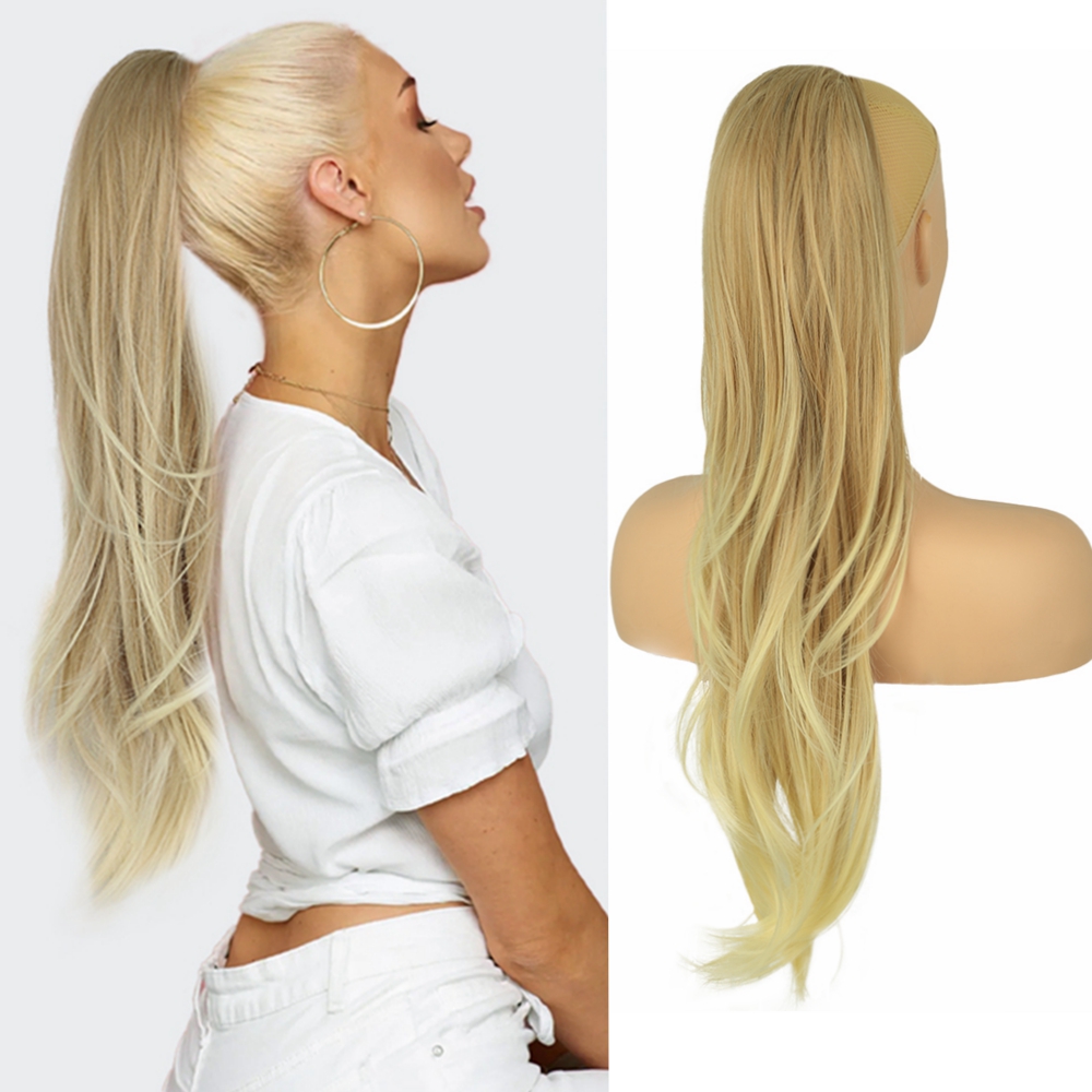 Synthetic Hair Ponytails Big Wavy 1B# 4# Color Hair Extensions R6/15/10# Drawstring Ponytail Curly Products 26inch