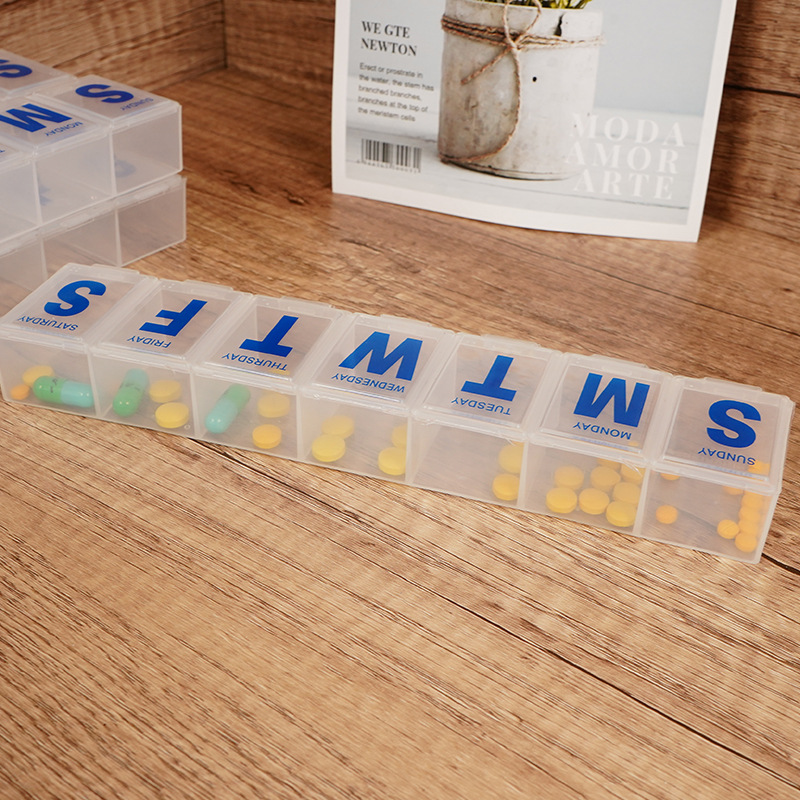 7 day convenient storage pill box can be customized lightproof portable tablet box