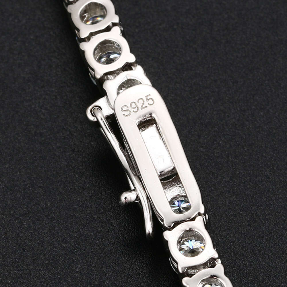 Wholesale 925 Sterling Silver Iced Out 3-5mm Def Color Vvs Moissanite Diamond Necklace Mens Tennis Chain Hiphop Jewelry
