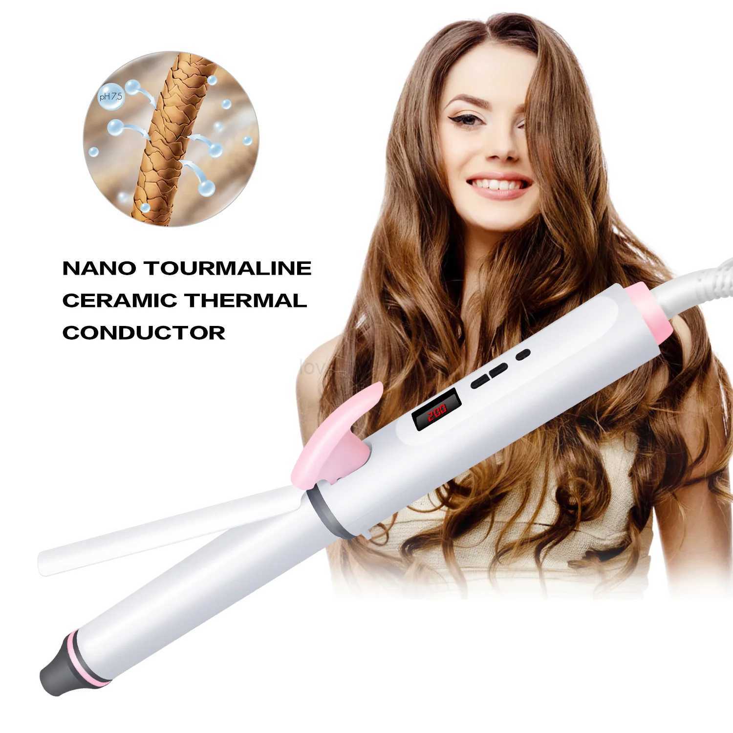 professional 1 inch curling iron Hair waver Flower Cone Ceramic curling wand roller beauty Salon Hair CurlersM240709