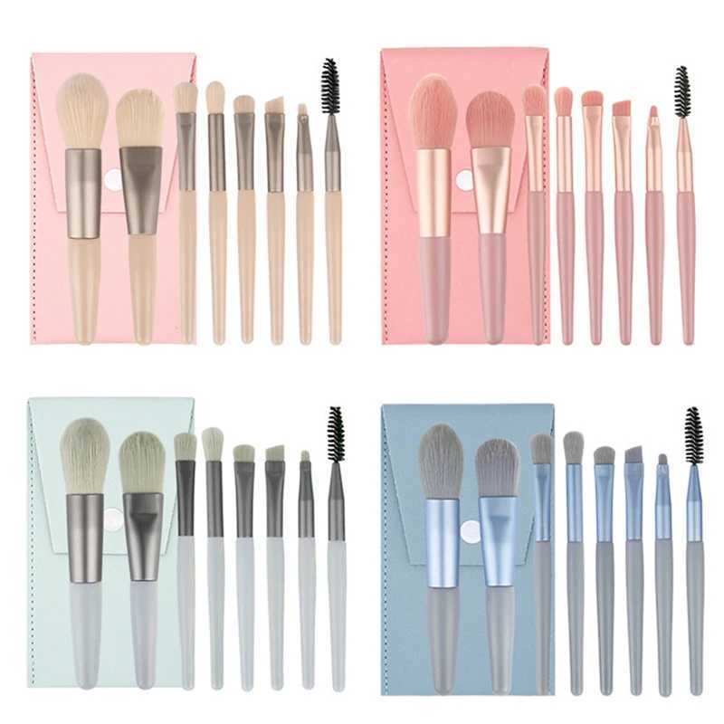 8Pcs Portable Makeup Brushes Set for Women Cosmetic Eye Shadow B Powder Shadow Foundation B Blending Concealer Make Up Tools W250605