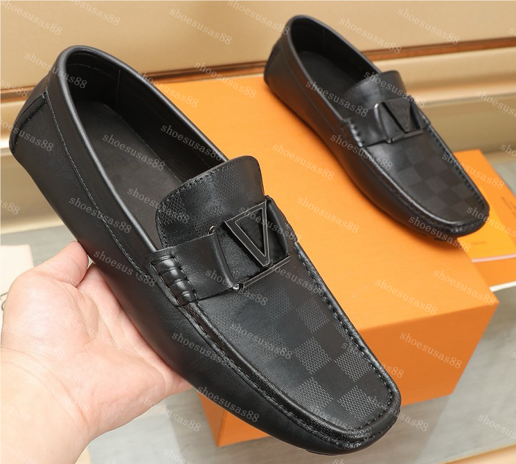 Dress Shoes Designer Men Driver Moccasin Loafer Top Quality Luxury Leather Platform Mule Monte Carlo Moccasin Loafers Flat Office Shoe