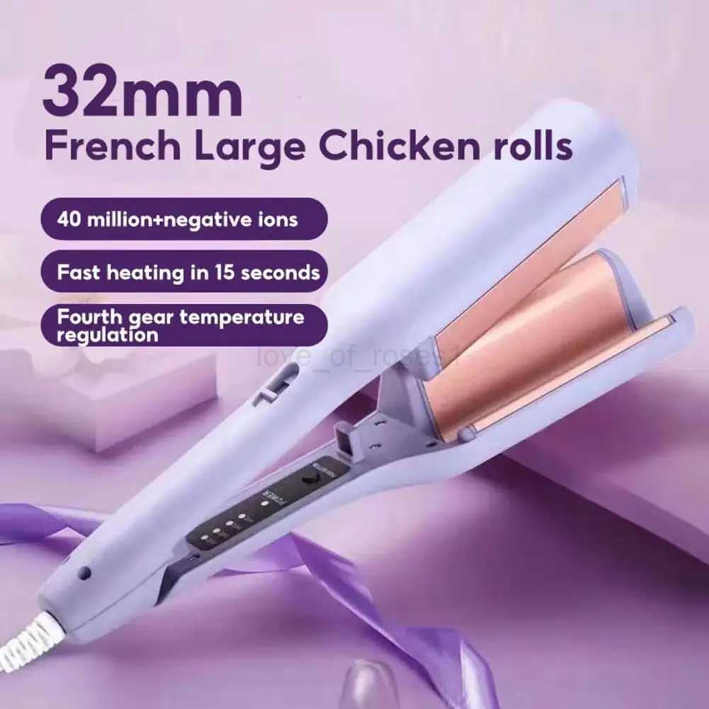 32mm Hair Wave Curling Iron Professional French Roll Hair Curler Long-Lasting Waves Curling Stick Rolls Hair CurlerM240709