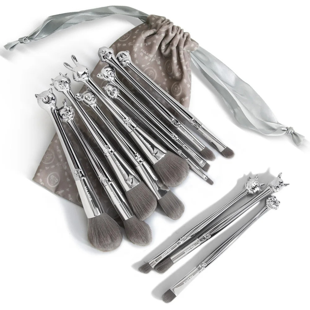 Makeup Brush Set with Flannel Bag Beauty Tools Factory Direct Sales MAANGE 12 Cute Pet 240708