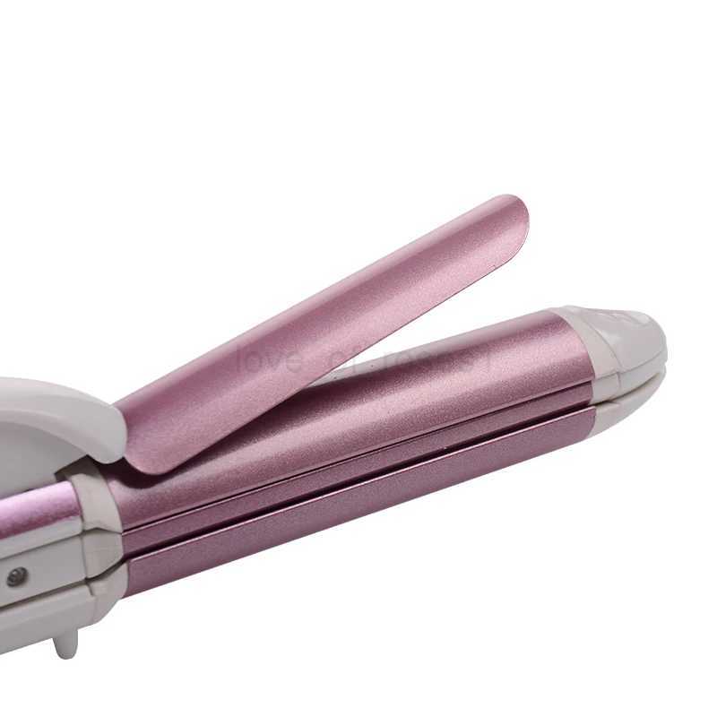 3 In 1 Hair Straightener EU Plug Hair Curling Iron Multifunction corrugated Flat Iron Corn Plate Heated RollerZ240709