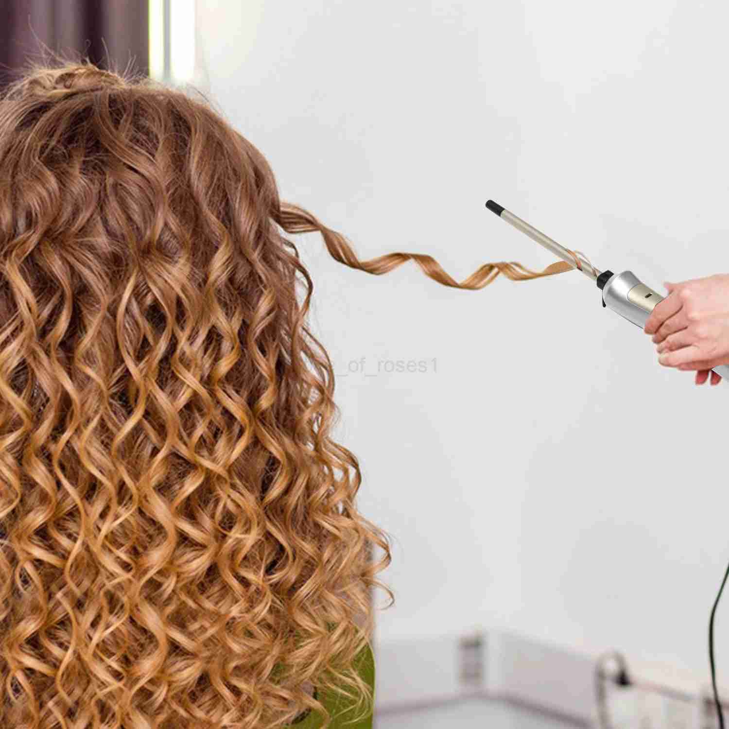 Hair Curling Iron 9mm Curler Wand Professional Curly Tongs Ceramic Electric Hair Curler Salon Styling Tools Small Crimping IronM240709