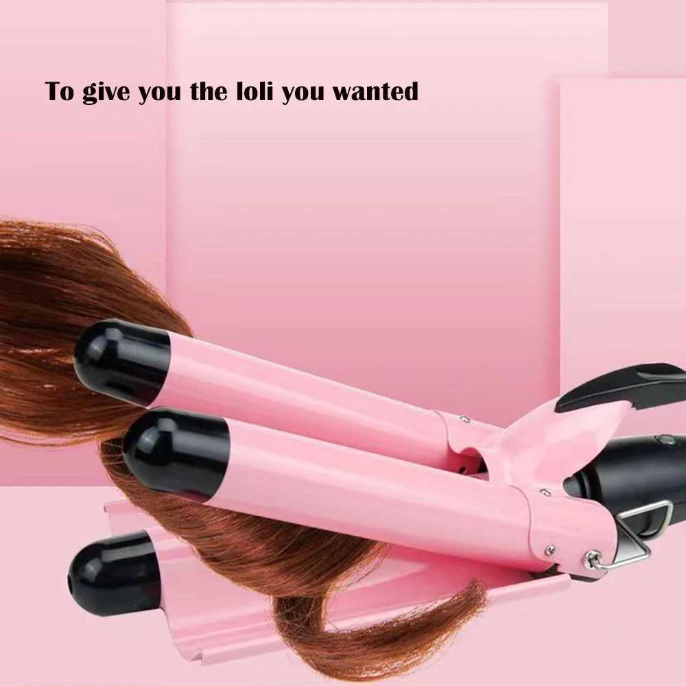 New Arrival Electric curling iron three tube curling iron water ripple hair stylist hair design tool 22mm/25mm hair styling tool Z241022