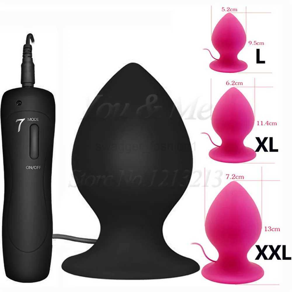 Large Anal Vibrator Sexe Toys Women Men Silicone Super Big Butt Plug Huge Anal Plug Unisex Anus Expansion Erotic Toys Sexe ProductB240708B240708