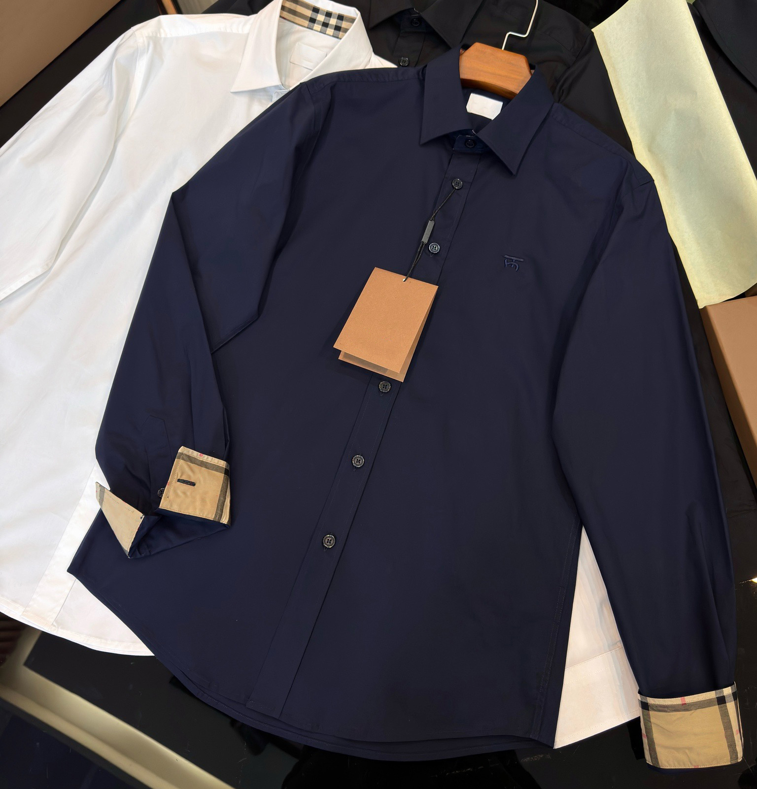 High Quality New Designer Casual Classic Plaid Top Fashion Business Button Men's Long Sleeved Shirt 4505