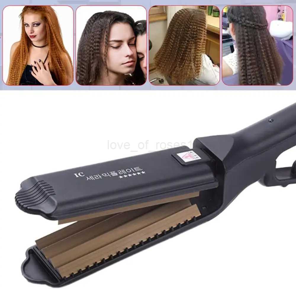 6 Teeth Hair Corrugated Iron For Volumizing And Fluffy Hairstyles Crimping Iron Anti Static Ceramic Hair Crimping Styling ToolM240709