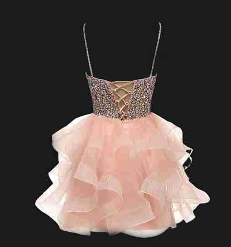 Bright Pink White Red Purple Spaghetti Short Homecoming tail Dress Events Party Gown prom dress Special Ocn Dresses Plus Size Sleeveless