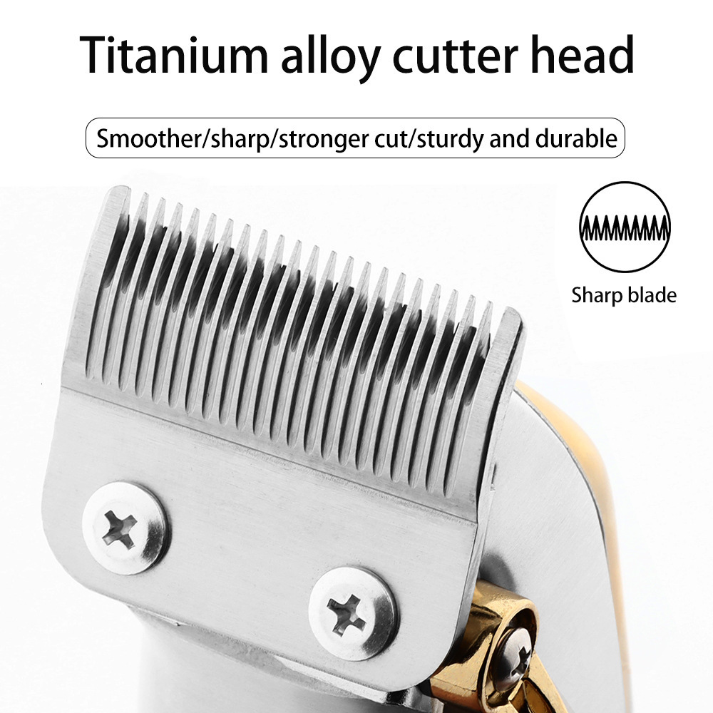 Full metal body professional hair clipper LCD digital display hair clipper rechargeable hair clipper shaver 230906