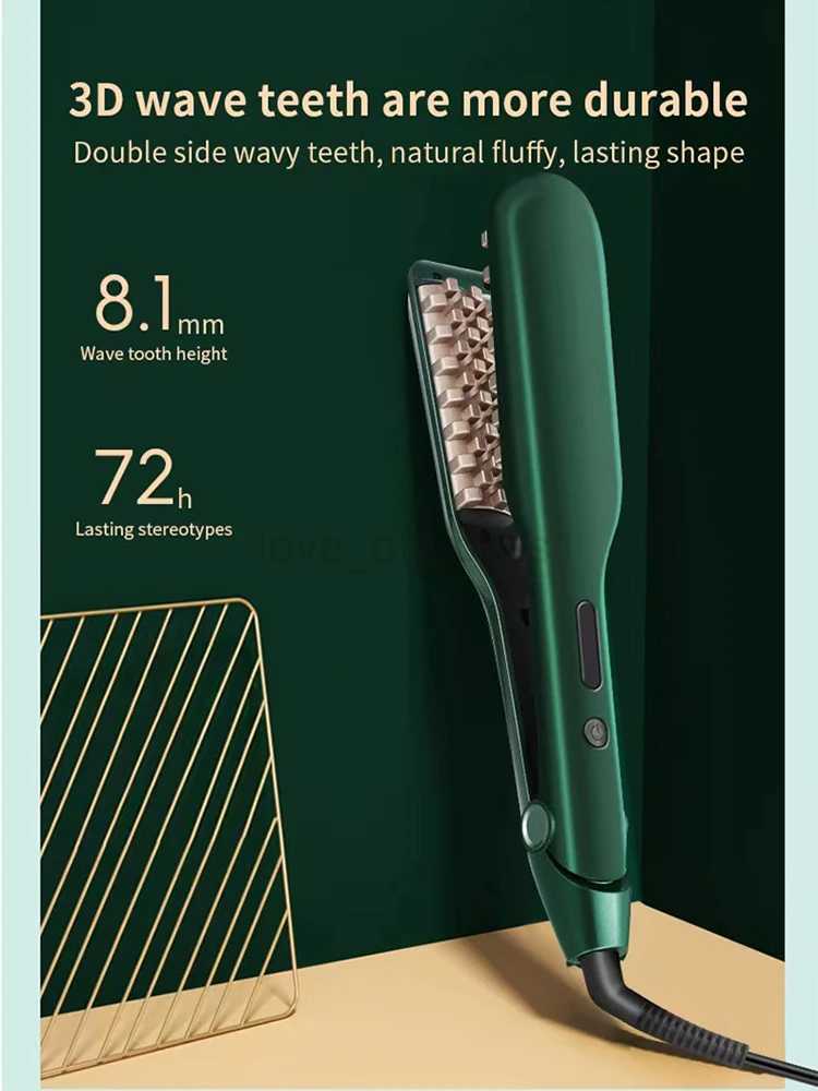Newest Flat Iron Fluffy Hair Iron Corn Curly Styling Wave Convenient Crimping Hair Iron Crimper Tools Volumizing Hair IronsM240709