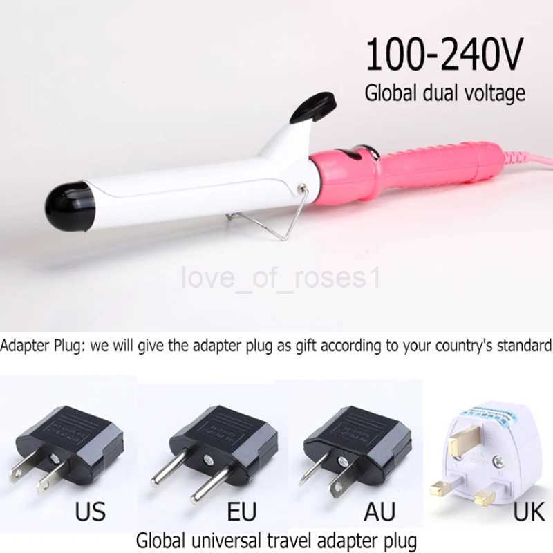 Pink Ceramic Hair Curler Professional Curling Iron Fast Curly Hair Iron Big Wave Wand Roller 22mm/25mm/28mm/32mm Styling ToolsM240709