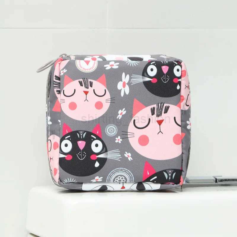 Kawaii Cosmetic Bags Organizer Women Tampon Napkin Sanitary Pad Pouch Storage Bag Ladies Girls Beauty Makeup Bag Holder CaseCL240708