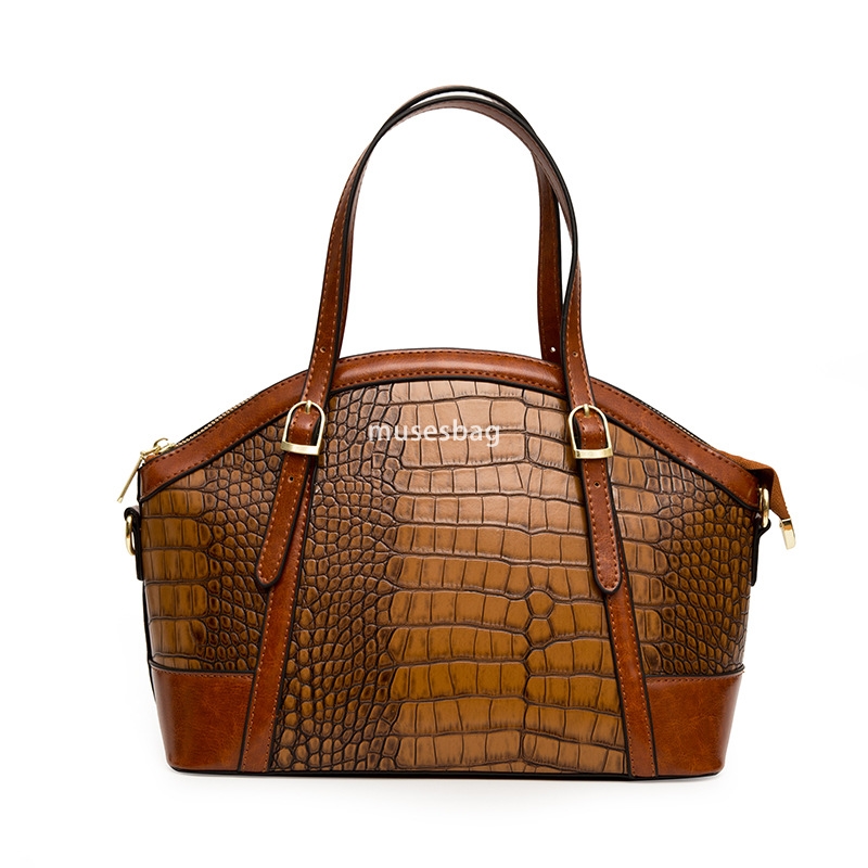 European and American retro niche design fashion trend crocodile pattern single bag women's shoulder bag fashion large capacity leisure bag trave