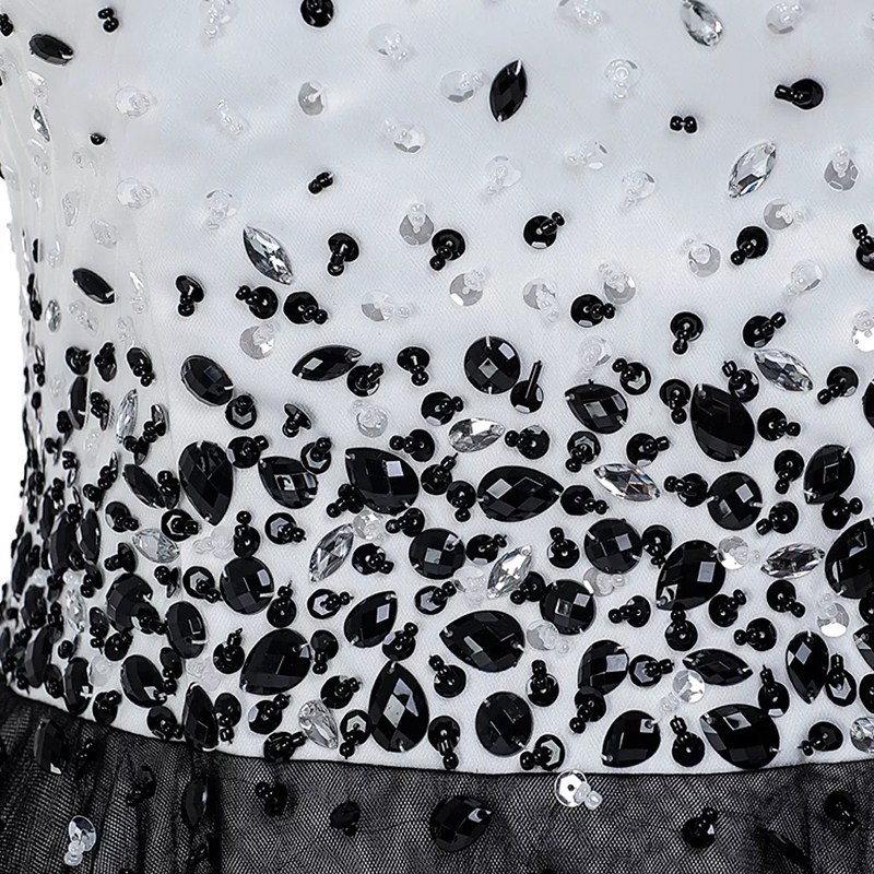 Bright Champagne Black Sweetheart Short Homecoming Tail Dress Events Party Gown Prom Dress Special Ocn Dresses Plus Size Sleeveless 0220