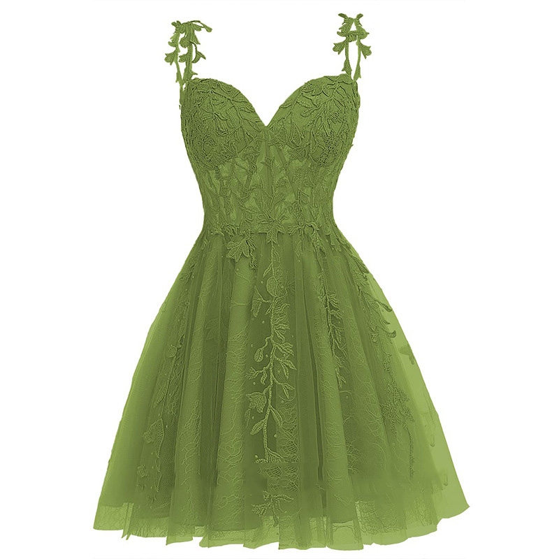 Bright Green Purple Fuia Spaghetti Short Homecoming tail Dress Events Party Gown prom dress Special Ocn Dresses Plus Size Sleeveless
