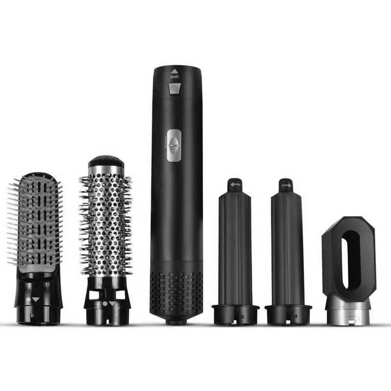 New Arrival Electronegative ion ceramic hair comb automatic curling iron professional curling iron quick heating detachable brush kit Z250219