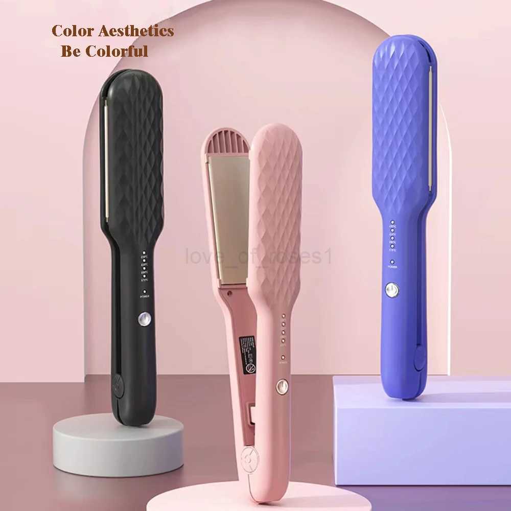 Ceramic Hair Straightening Flat Iron Professional Salon Model Hair Straightener Curler Styling Care ToolZ240709