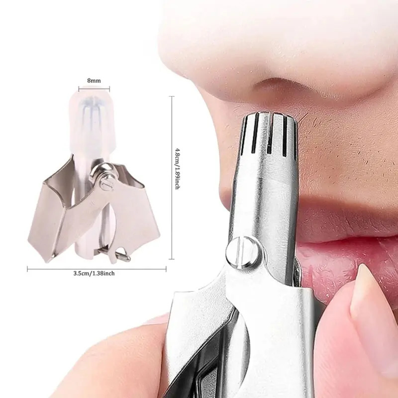 Women Sale Nose Trimmer for Men Stainless Steel Manual Trimmer for Nose Vibrissa Razor Shaver Washable Portable Nose Ear Hair 240708