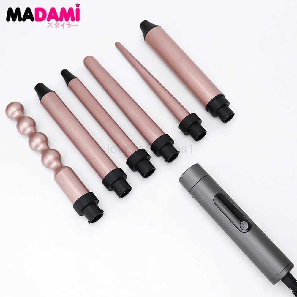 Professional Hair Curling Iron Wand 6 In 1 Fast Heating Hair Curler Salon Hair Styling Tools Dual VoltageM240709
