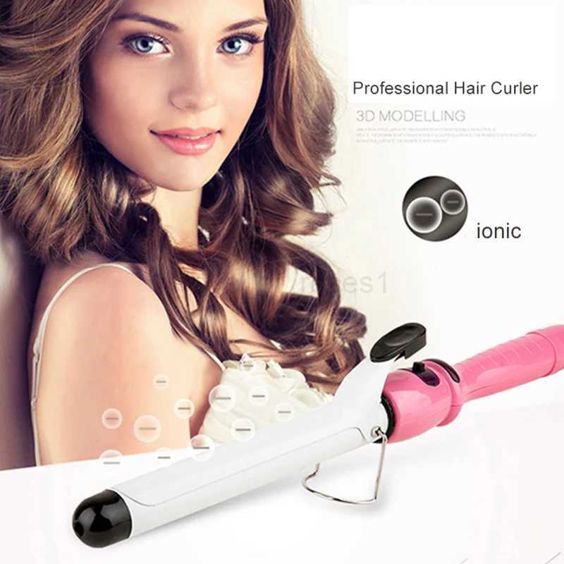 Pink Ceramic Hair Curler Professional Curling Iron Fast Curly Hair Iron Big Wave Wand Roller 22mm/25mm/28mm/32mm Styling ToolsM240709