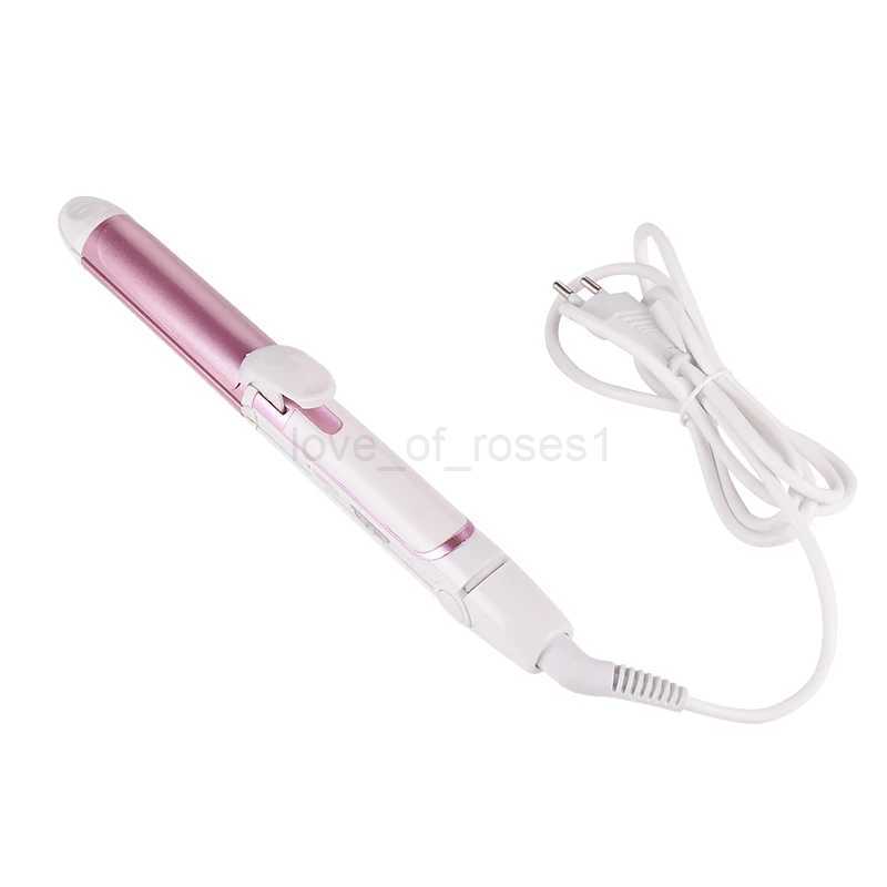 3 In 1 Hair Straightener EU Plug Hair Curling Iron Multifunction corrugated Flat Iron Corn Plate Heated RollerZ240709