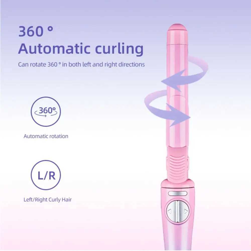 New Arrival Gradient electric curling iron for inward curling large wave electric curling iron for fast heating 360 automatic rotation Z241022