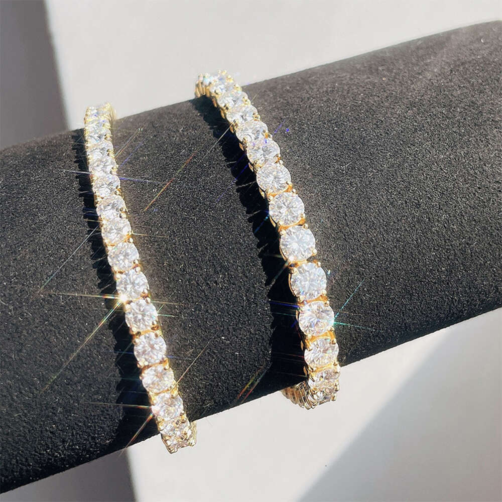 Wholesale Hip Hop Jewelry 3mm 4mm 5mm 6.5mm 925 Sterling Silver Diamond Moissanite Tennis Chain Necklace Bracelet