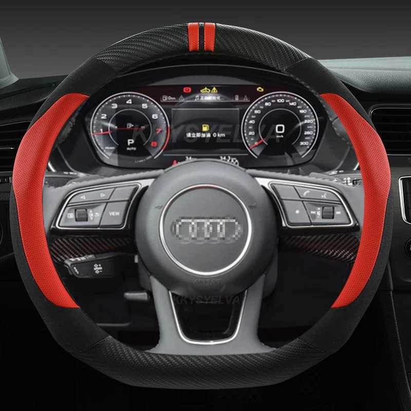 Steering Wheel Covers Car Steering Wheels Cover 38cm 15 For Audi A1 A2 A3 A4 A5 A6 A7 A8l Q2 Q3 Q5 Q7 S1 S2 S3 Sportback Avant Auto Accessories R24070
