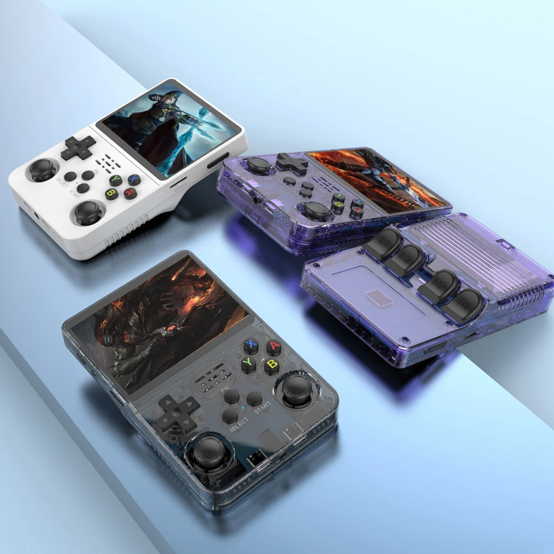 R36S Retro Handheld Video Game Console Linux System 3.5 inch IPS Screen Portable Handheld Video Player 64GB 15000 Games