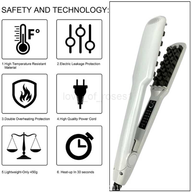 Professional Volumizing Ceramic Hair Iron For Thicker Hair Or Larger Lasting Hair Volume Fluffy Hair Straightener Crimping ToolM240709