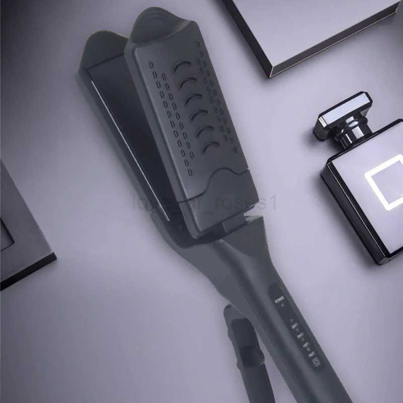 Professional 3 in 1 Hair Corrugated Curling Iron for Hair Straight Crimp Corn Splint Flat Wave Iron Ceramic Digital Styling ToolM240709
