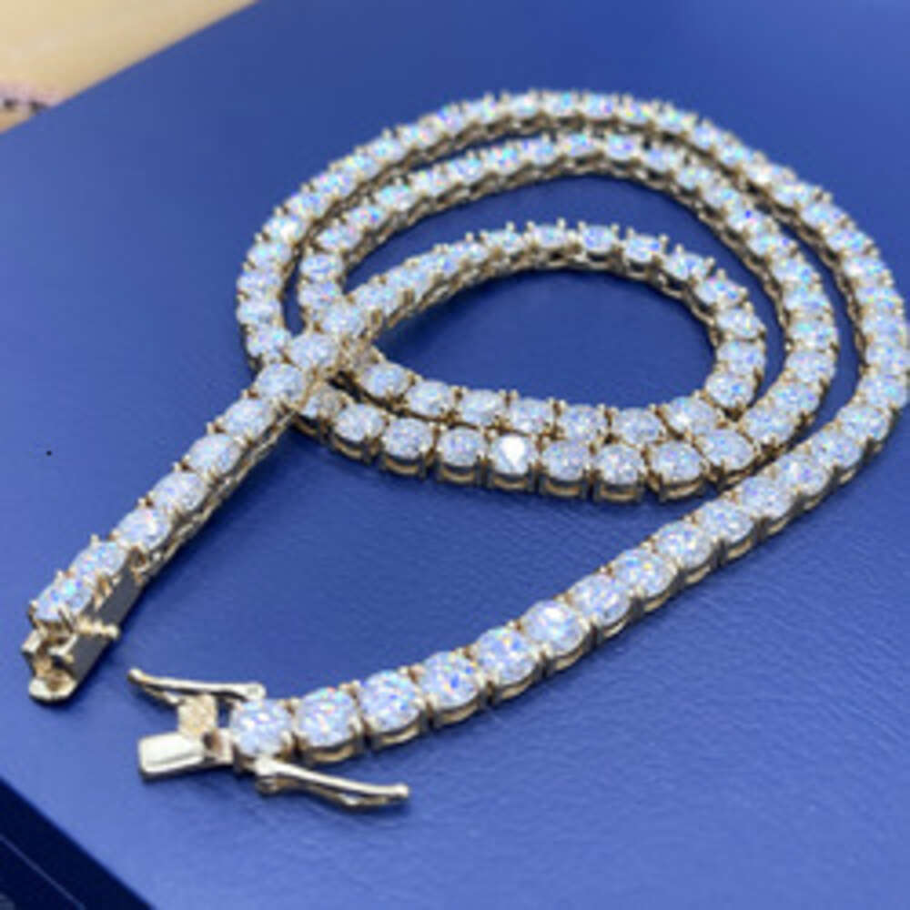 Full Size Pass Diamond Tester Iced Out Moissanite Diamond Hip Hop Jewelry Tennis Chain 925 Silver Tennis Necklace Bracelet