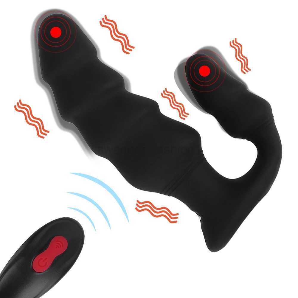 VATINE 9 Speed Anal Vibrator Anal Beads Wireless Remote Vibrating Butt Plug Sexe Toys for Adult Male Prostate Massager Erotic ToyB240708