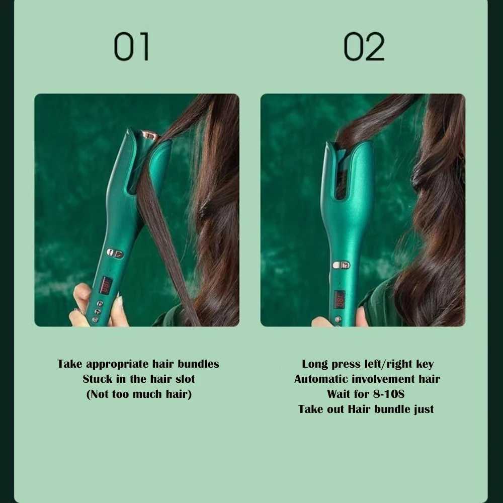 New Arrival Automatic Rotating Ceramic Curler Automatic Curling Iron Styling Tool Hair Iron Curling Rod Air Rotating Curler Z241022
