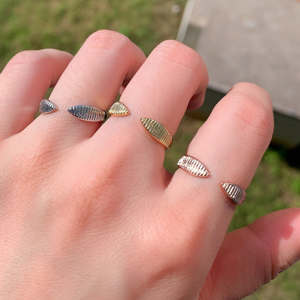 2025 High Quality Open Adjusted Rings 3 Colors Geometric Fashion Trendy Finger Jewelry for Women Girls Party