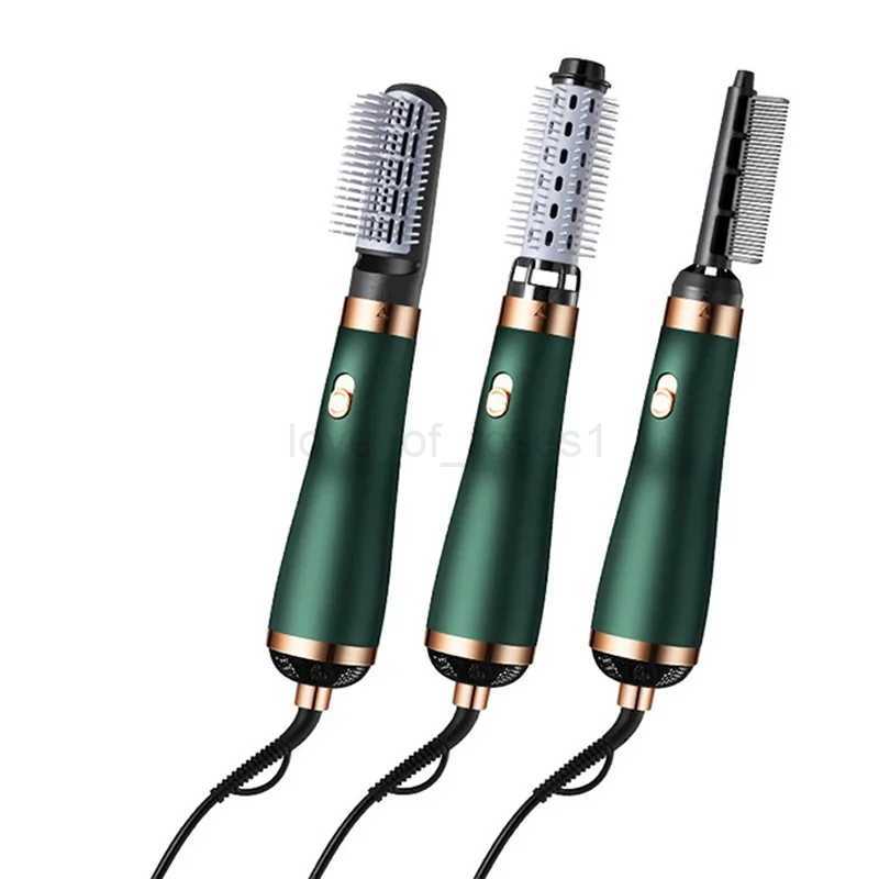Multifunction 3in1 Hair Straightening Curling Blowing Styling Portable Detachable Travel Hot Air Dryer Volumizer Comb Brush SetM240709