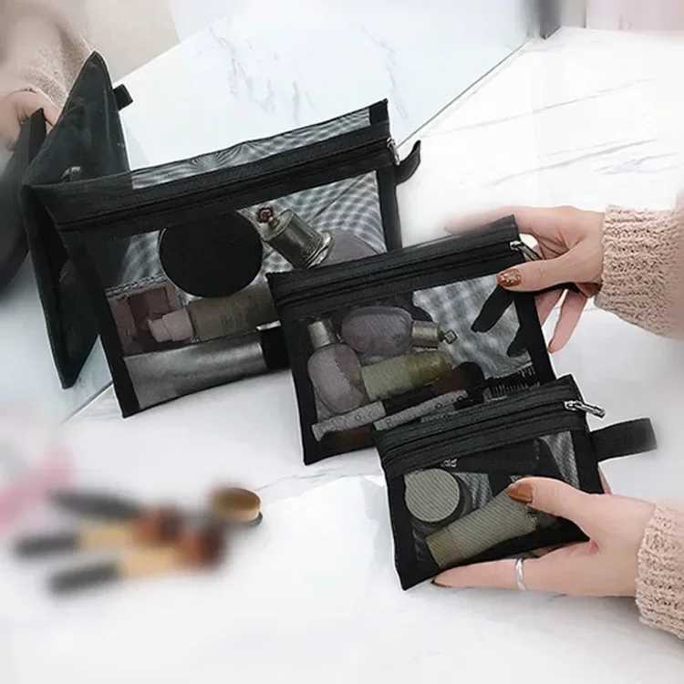 Clear Medh Bagd 1/3pcd Codmetic cmall Large Black Makeup Bag Portable Travel Toiletry Organizer Cade Lipdtick ctorage PouchCL240708