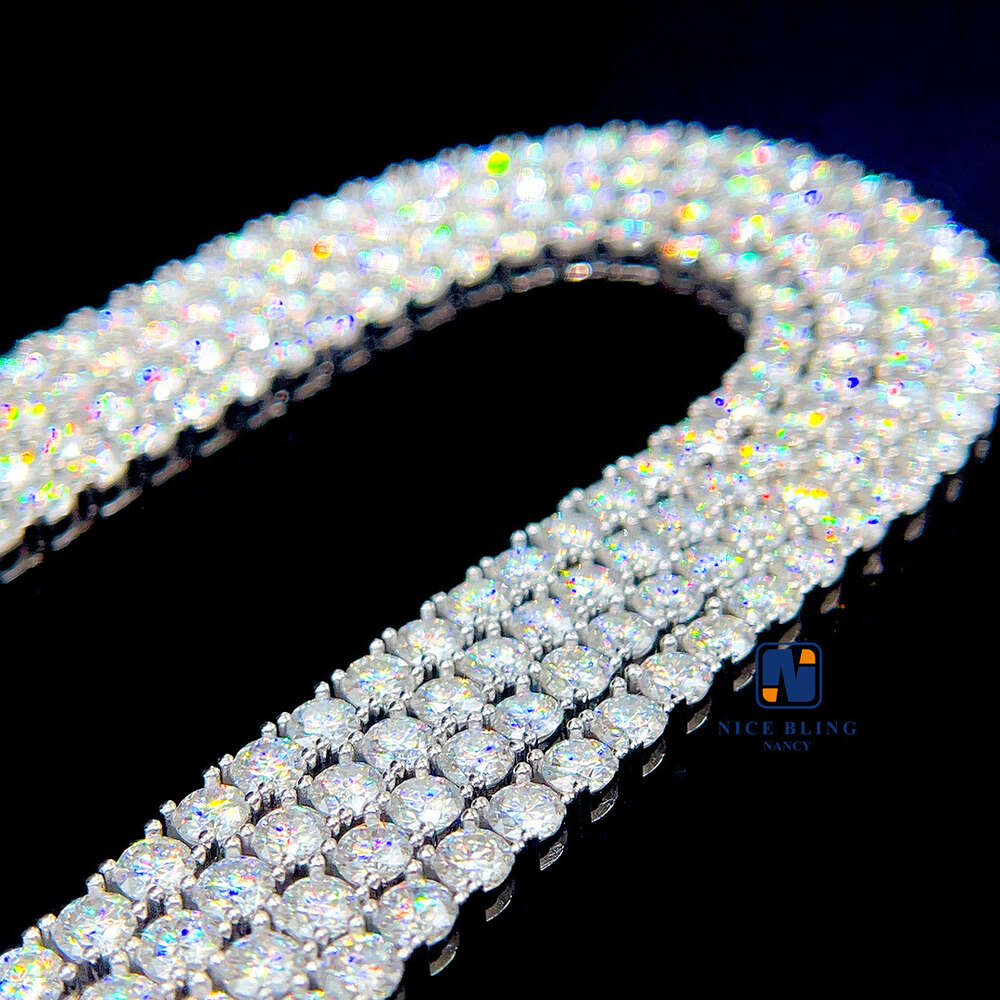 Full Size Pass Diamond Tester Iced Out Moissanite Diamond Hip Hop Jewelry Tennis Chain 925 Silver Tennis Necklace Bracelet