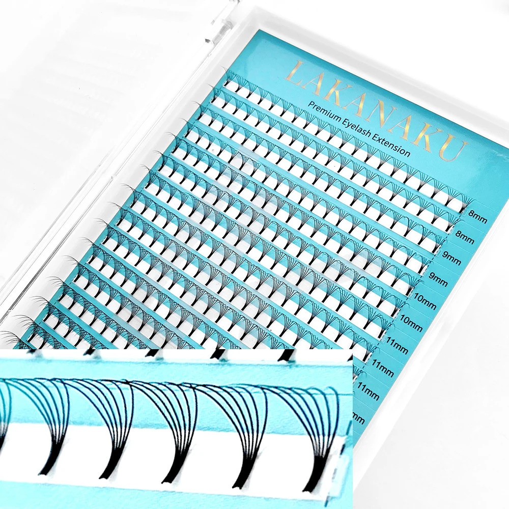Lakanaku 320 Fans Premade Volume Fans 3D 4D 5D 6D Soft Cashmere Matte Eyelashes Large Capacity Cilios Individual Lash Extension 240709