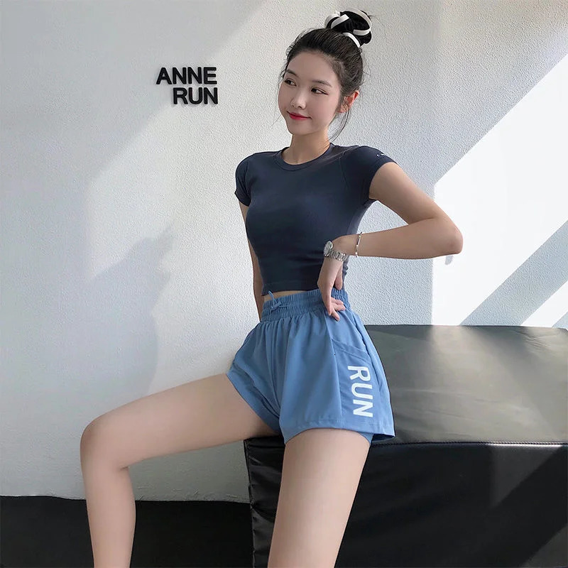 Yoga Shorts Women Womens Sports Shorts High Waist Running Yoga Pantalones Cortos De Mujer 240703