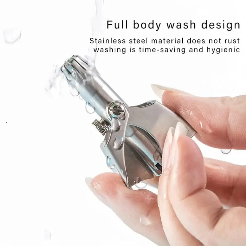 Women Sale Nose Trimmer for Men Stainless Steel Manual Trimmer for Nose Vibrissa Razor Shaver Washable Portable Nose Ear Hair 240708