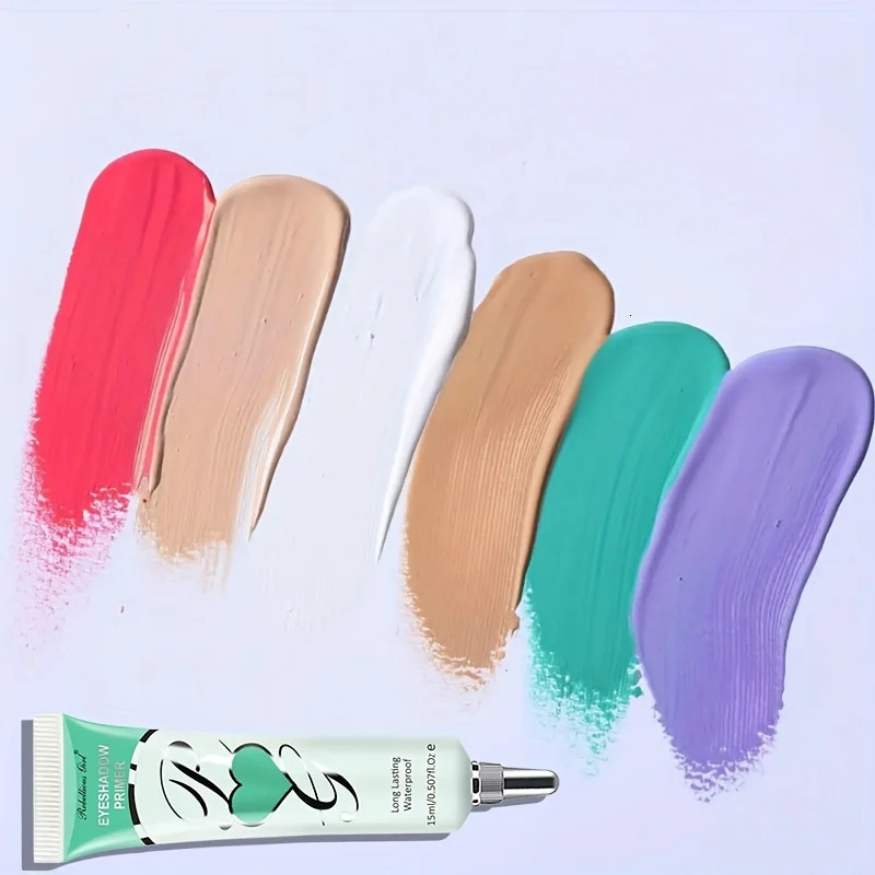 4pcs 6-Color Matt Eye Shadow Primer with Brush Oily Eyelids Waterproof and Antifouling Durable Cream Liquid Eye Shadow Cosmetics b240709