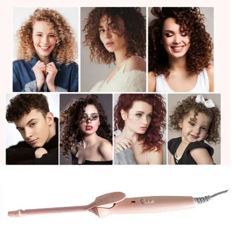 Mini Hair Curling Iron 9mm Curler Wand Professional Curly Tongs Ceramic Electric Salon Styling Tool Small Crimping IronZ240707